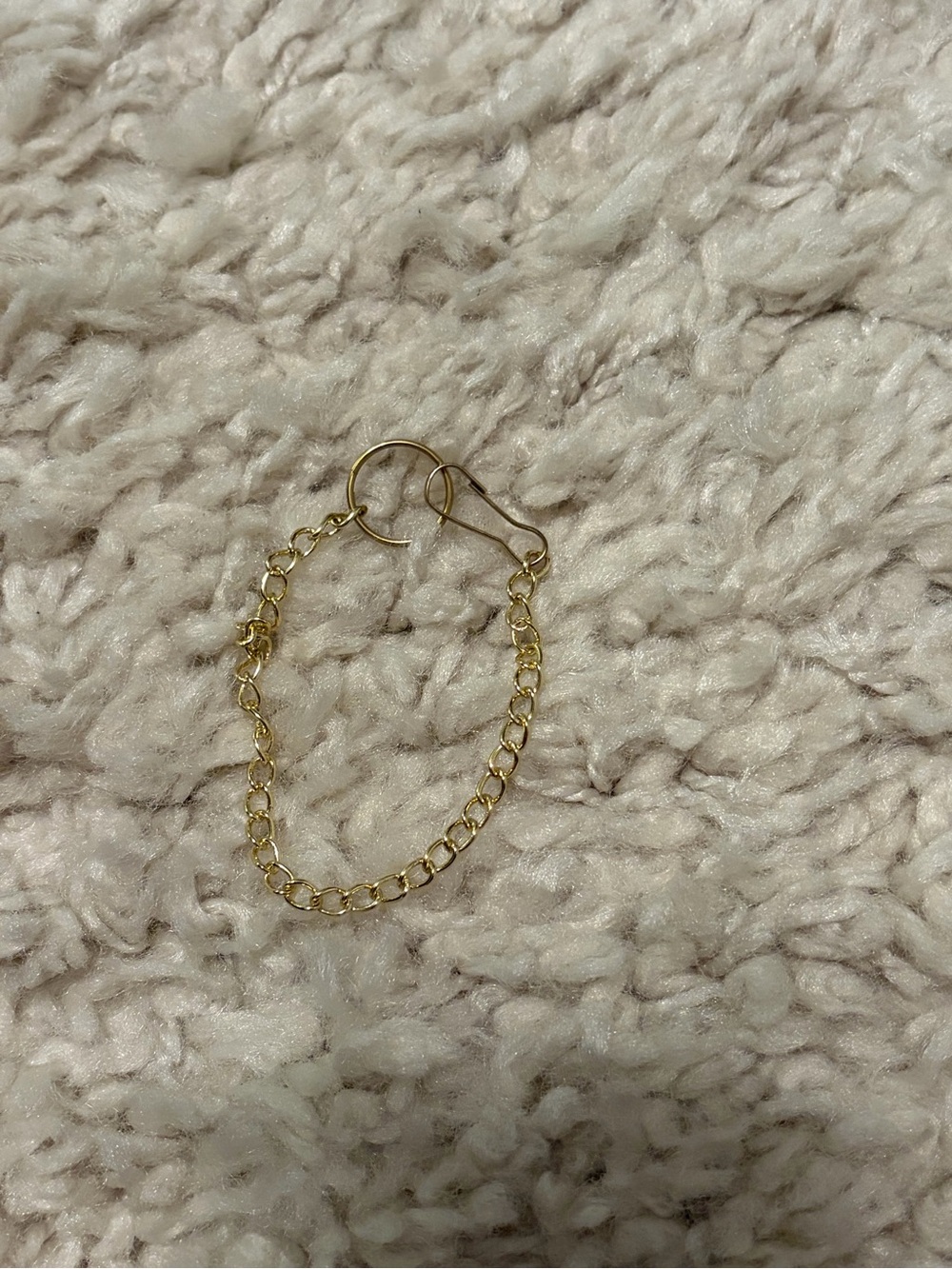 Gold Chain Bracelet with Hook Clasp